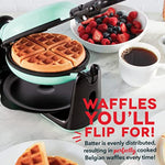 Belgian Waffle Maker With Non Stick Coating For Individual 1 Thick Waffles