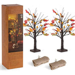 24 Inch Thanksgiving Lighted Oak Maple Tree Fall Decorations for Home,