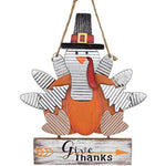 Wooden Indoor Tabletop Turkey Decor for Thanksgiving