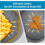 2 Pack Reusable Airfryer Basket Tray Accessories