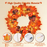 Fall Garland Lights Waterproof for Autumn Garland Thanksgiving