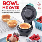 Mini Waffle Bowl Maker For Breakfast Burrito Bowls Ice Cream And Other Sweet Deserts