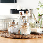 Mason Jar Decor Bathroom Vanity Storage Organizer Canister