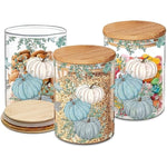 Holiday Decorations 3 Pack Glass Storage Jars with Lid