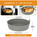 2 Pack Reusable Airfryer Basket Tray Accessories