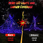 19.7ft x 14.7ft Lighted Black Spider Web with 250 LED With Waterproof & 8 Modes