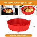 2 Pack Reusable Airfryer Basket Tray Accessories