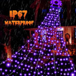 Halloween Decorations 6.6Ft Diameter 208 LED Halloween Lights with 8 Modes