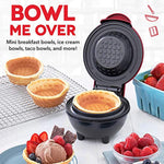 Mini Waffle Bowl Maker For Breakfast Burrito Bowls Ice Cream And Other Sweet Deserts