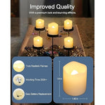 Battery Operated LED Tea Lights with Warm White Flickering Light