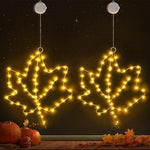 2 Pack Thanksgiving Window Lights with Suction Cups