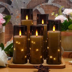 Flameless LED Candles with Timer 5 Pc Flickering Flameless for Thanksgiving Dinner