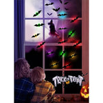 DIY 3D Lighted Bats Stickers for Halloween Wall Decor