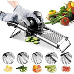 Adjustable Mandolin Slicer Vegetable Slicer For Onion Potato Carrot With Cut Resistant Gloves