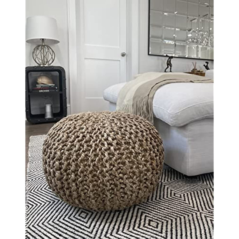 Traditional Cord Boho Pouffe For The Living Room