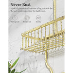 Shower Head Never Rust Aluminum Large Hanging Shower Caddy with 10 Hooks