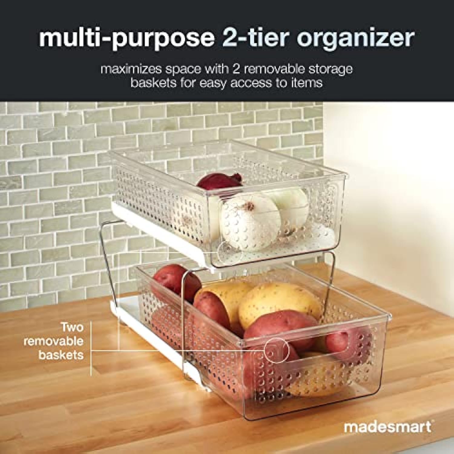Multipurpose Organizer with Divided Slide-Out Storage Bins for Bathroo –  BlessMyBucket