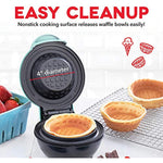 Mini Waffle Bowl Maker For Breakfast Burrito Bowls Ice Cream And Other Sweet Deserts