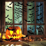 140PCS Realistic PVC 3D Black Scary Bat Sticker for Creepy Home Decor Halloween Party