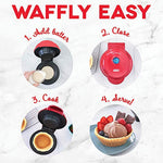 Mini Waffle Bowl Maker For Breakfast Burrito Bowls Ice Cream And Other Sweet Deserts