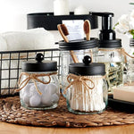 Mason Jar Decor Bathroom Vanity Storage Organizer Canister