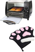 Cat Design Heat Resitant Quilted Cooking Cotton Lining Pot Holder Gloves