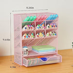 Pencil Holder with 10 Compartments and 1 Drawer