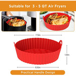 2 Pack Reusable Airfryer Basket Tray Accessories