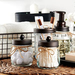 Mason Jar Decor Bathroom Vanity Storage Organizer Canister