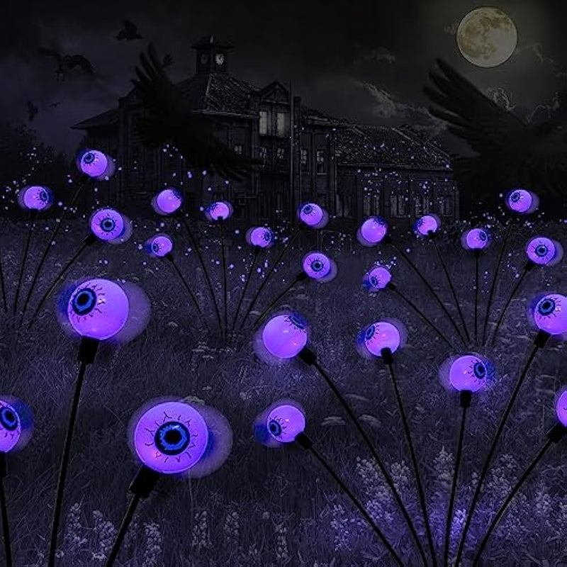 2PACK Scary Eyeballs Solar Garden Lights Halloween Decorations Outdoor