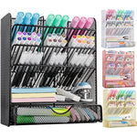 Pencil Holder with 10 Compartments and 1 Drawer