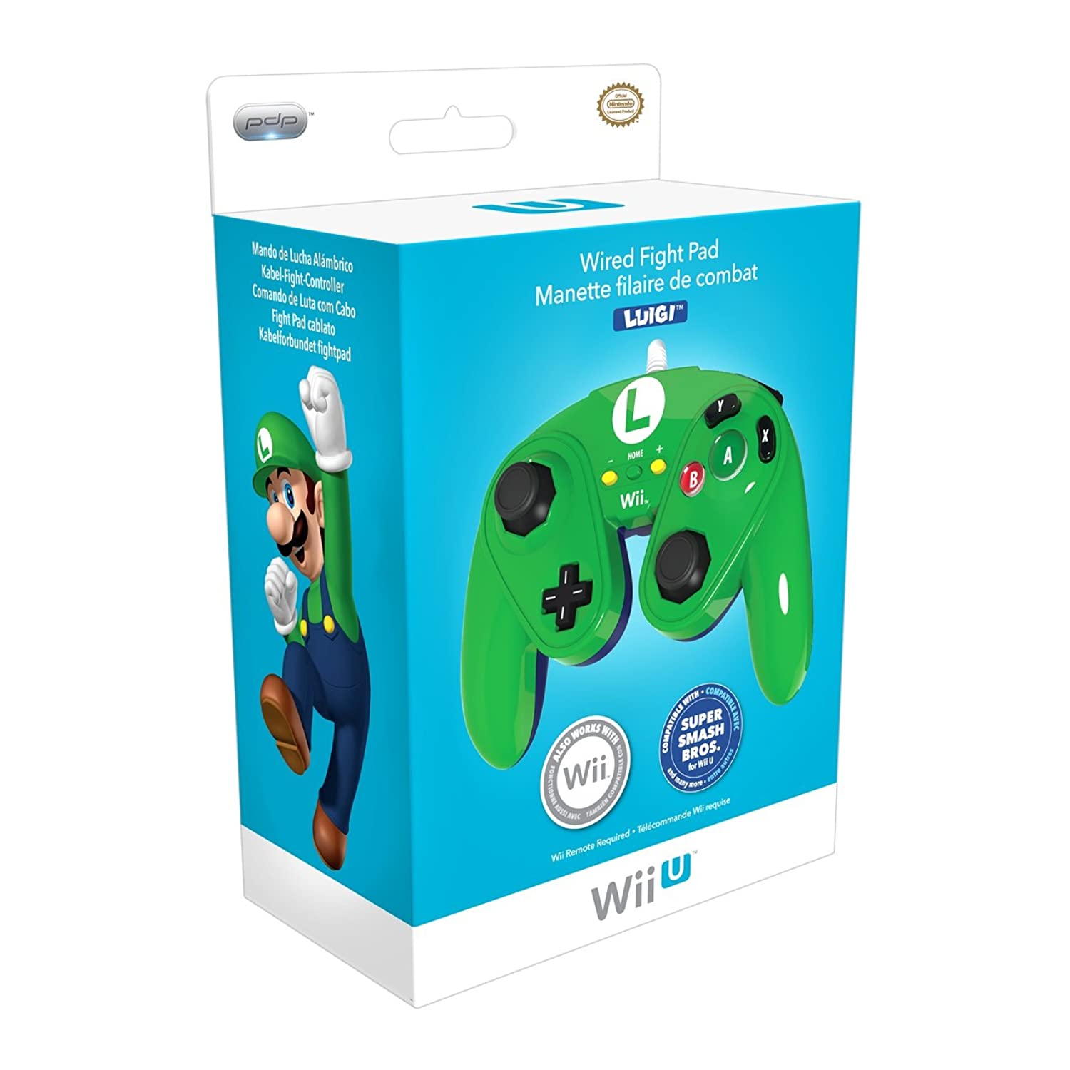 PDP Wired Fight Pad for Wii U - Luigi - Switch