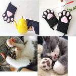 Cat Design Heat Resitant Quilted Cooking Cotton Lining Pot Holder Gloves