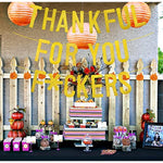 Glitter Thanksgiving Banner for Mantel Font Porch