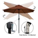 Outdoor Table Umbrella With 8 Sturdy Ribs