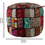 Ethnic Embroidered Pouf Cover