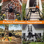 200'' Triangular Spider Web+47'' Giant Fake Spiders