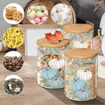 Holiday Decorations 3 Pack Glass Storage Jars with Lid