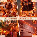 Fall Garland Lights Waterproof for Autumn Garland Thanksgiving