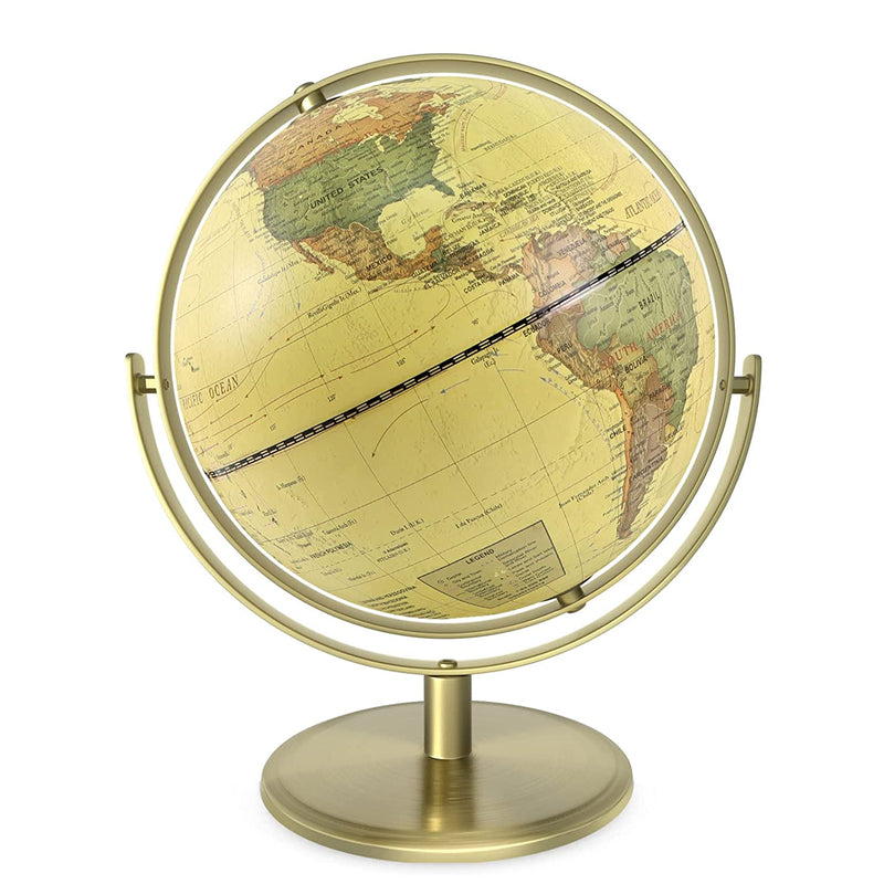 8 Antique World Globe Vintage Earth Globe For Kids Adults Geography Learning 720 Rotating Easy To Read Desk Globe Decor For Home Office Classroom