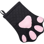 Cat Design Heat Resitant Quilted Cooking Cotton Lining Pot Holder Gloves