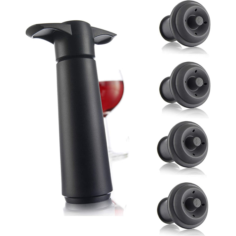 Wine Saver Pump With Vacuum Bottle Stoppers