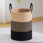 Tall Woven Rope Storage Basket For Dirty Clothesblankets Toys