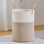 Tall Woven Rope Storage Basket For Dirty Clothesblankets Toys