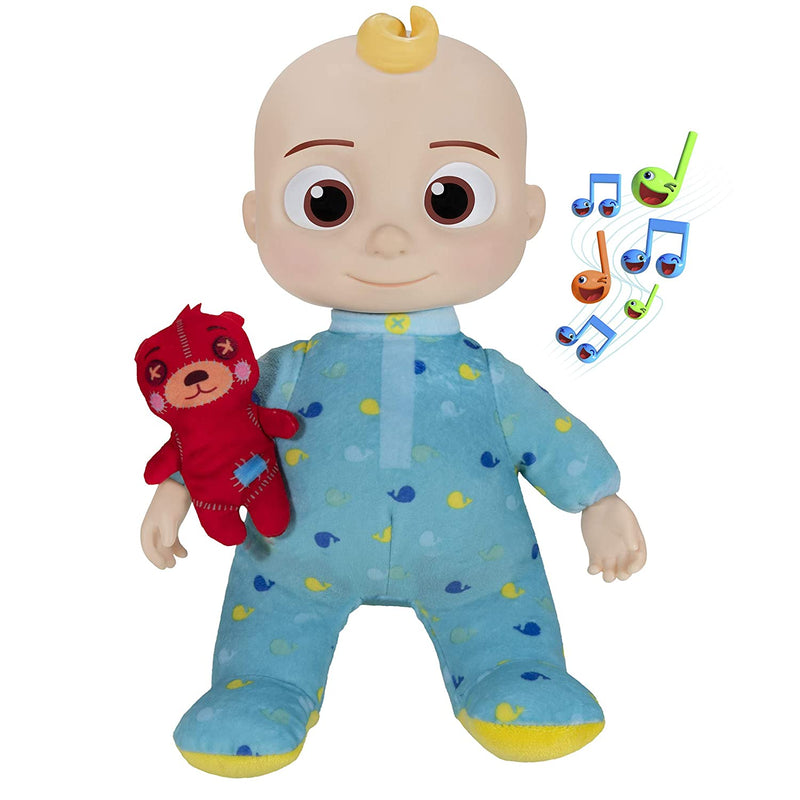 Cocomelon Official Musical Bedtime Jj Doll Soft Plush Body Press Tummy And Jj Sings Clips From Yes Yes Bedtime Song Includes Feature Plush And Small Pillow Plush Teddy Bear Toys For Babies