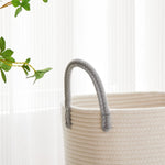 Tall Woven Rope Storage Basket For Dirty Clothesblankets Toys