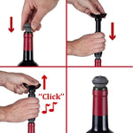 Wine Saver Pump With Vacuum Bottle Stoppers