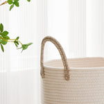 Tall Woven Rope Storage Basket For Dirty Clothesblankets Toys