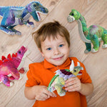 Soft 4 Multicolor Plushie Dinosaur Stuffed Toys