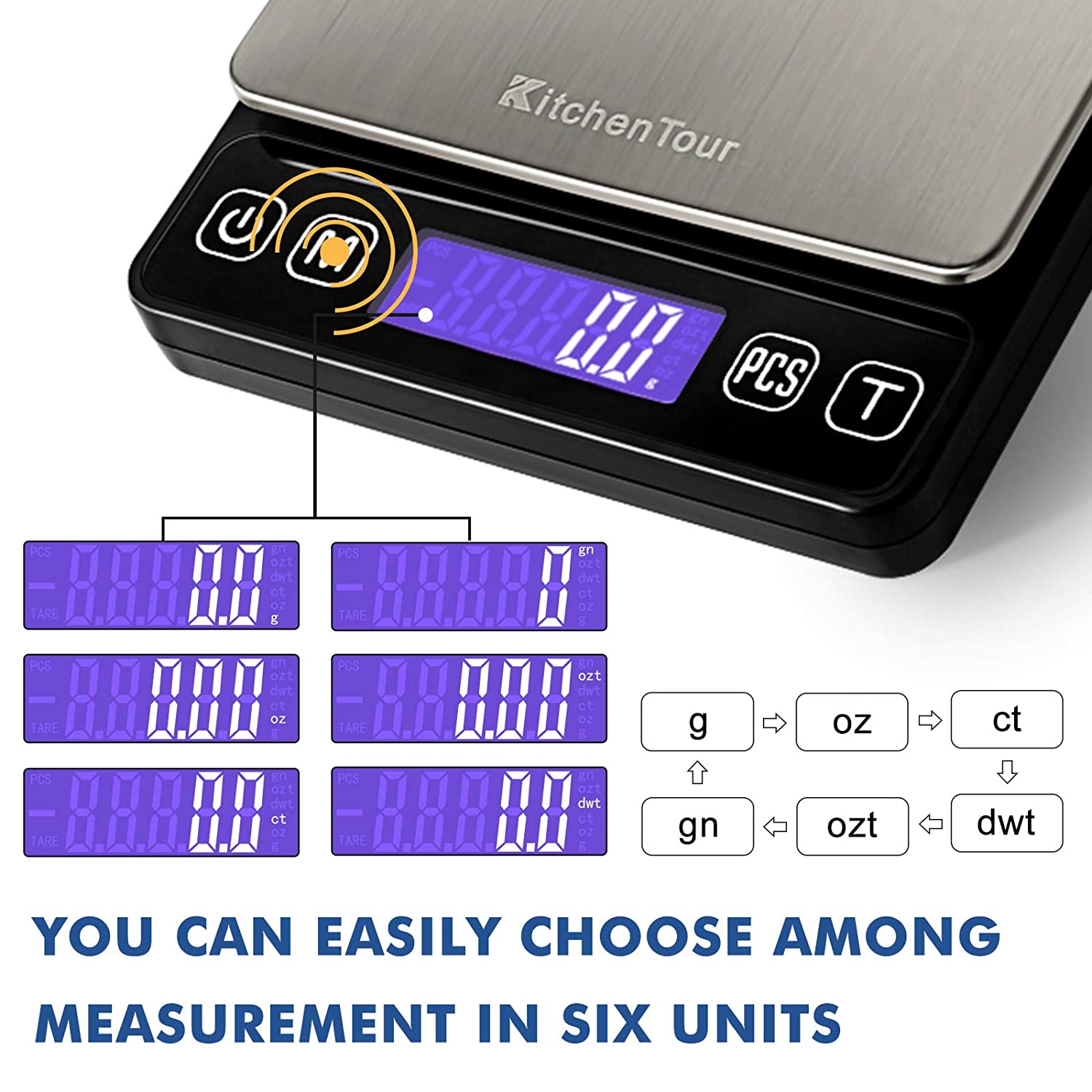 0.1G Precision LCD Digital Scale 3000G For Baking Weighing Kitchen Scale